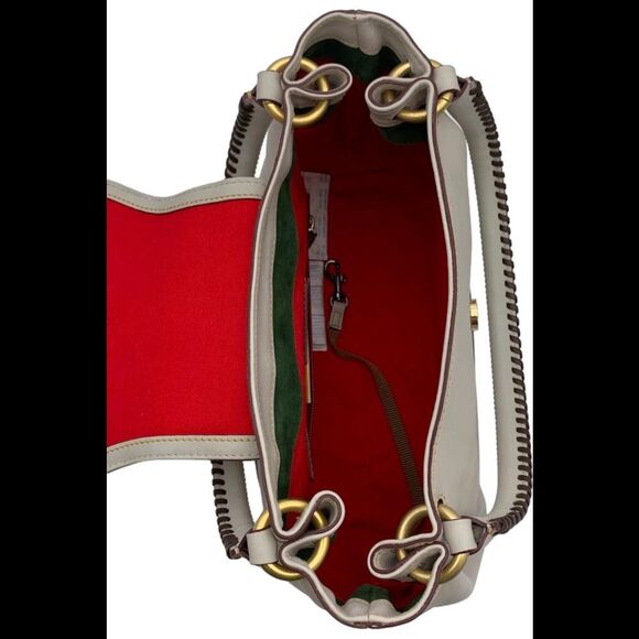 Dooney & Bourke Florentine Leather Satchel Ecru - Picture 3 of 3